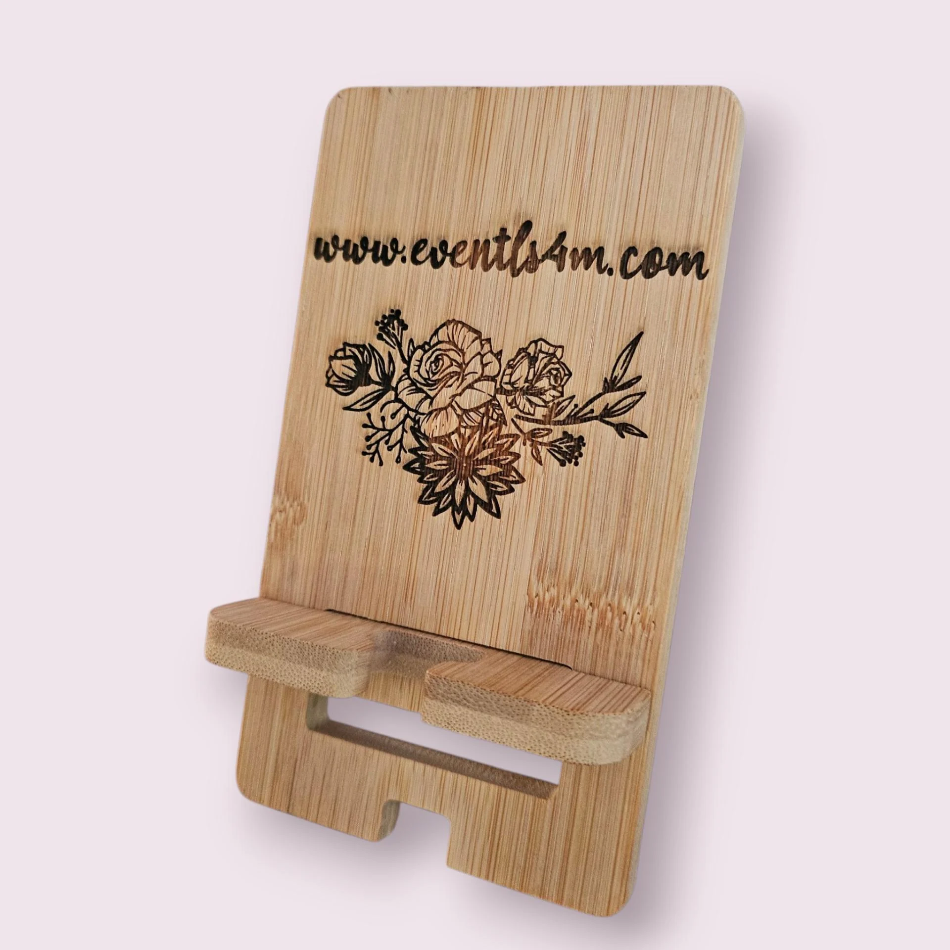 support téléphone en bois personnalisé