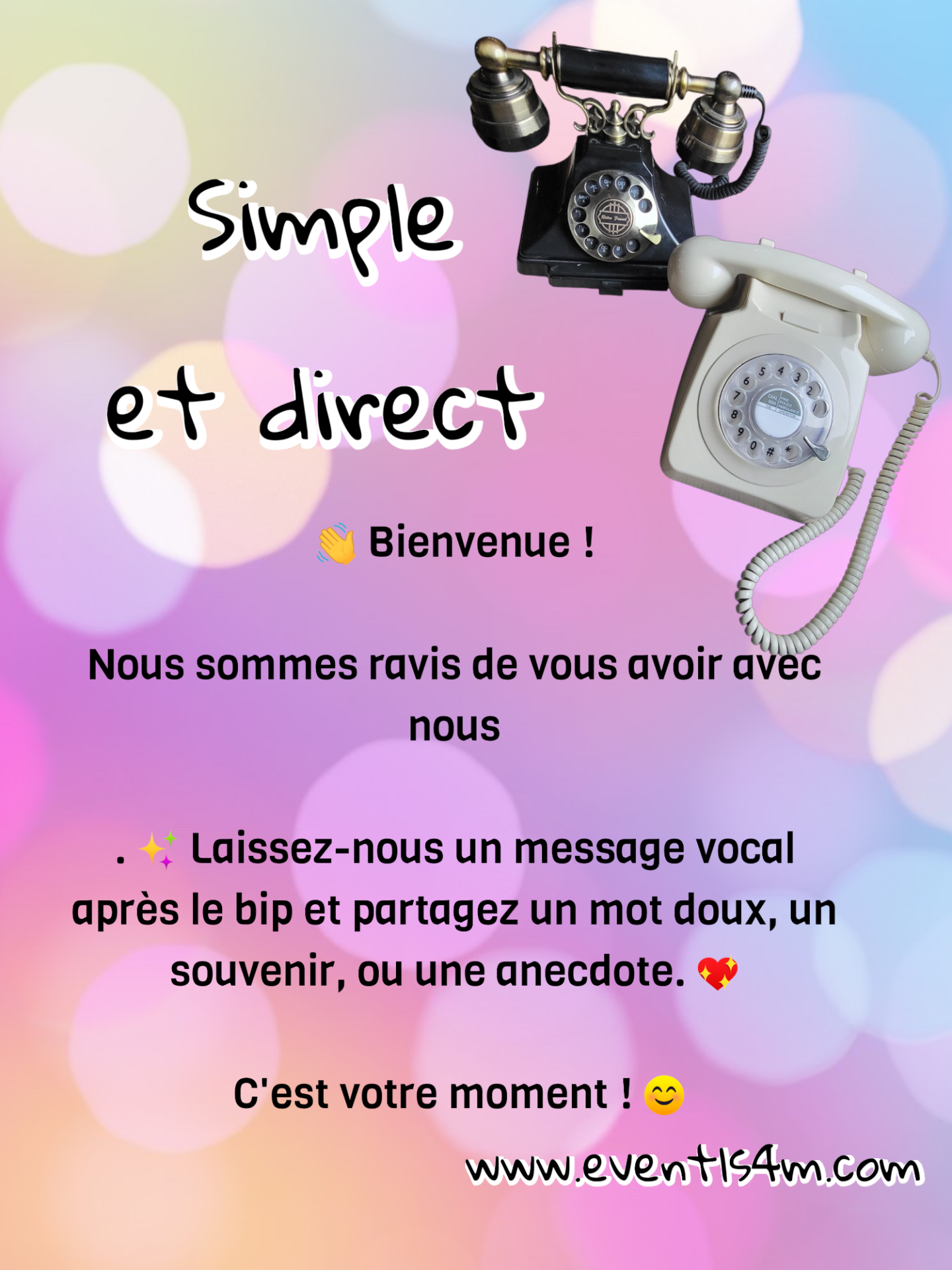 Annonce livre d'or simple